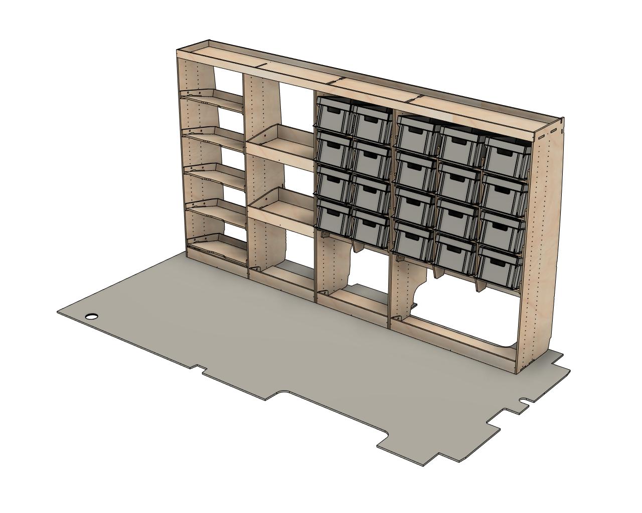 A template of our van racking combo